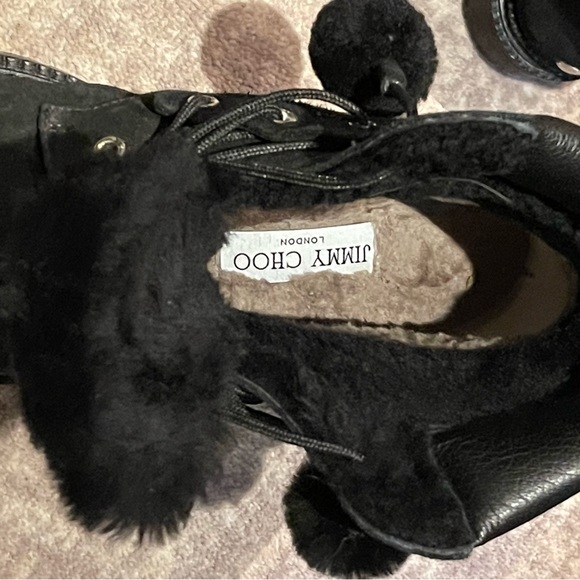 Black jimmy choo elba flat boots - Picture 2 of 5